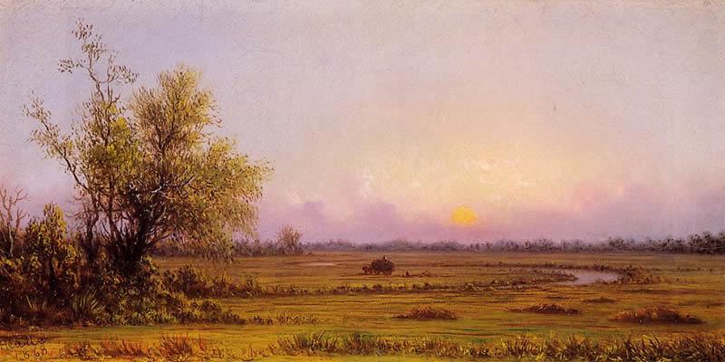 Martin Johnson Heade Sunset Marsh also known as Sinking Sun